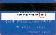 last 3 digits on the back of your card